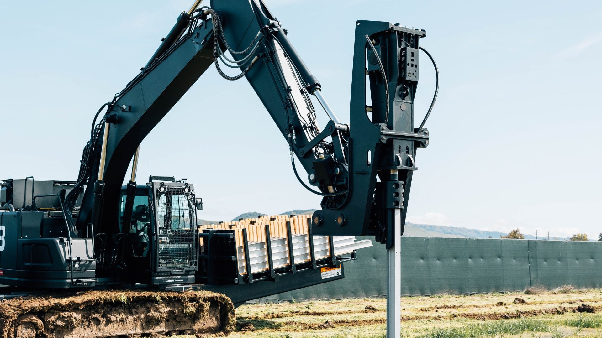 The RPD 35 driving a steel pile into the ground