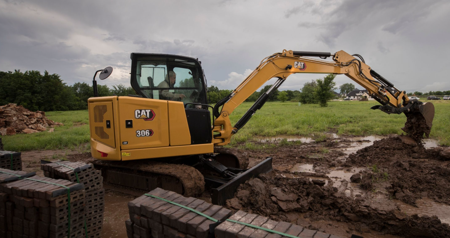 The Cat 306 mini excavator demonstrated with the Cat AI Assistant